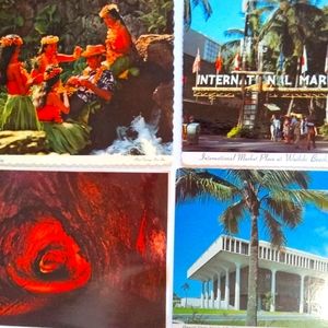 14 Vintage Hawaii Postcards hula girls, beaches, lava!